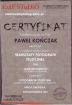 Certyfikat Fotografii studyjnej